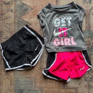 Toddler Girl 2T Nike Outfit + Black Nike Shorts